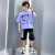 Boys Summer Suit Children's Clothing Children's Sports Boys Middle and Big Children Summer Handsome Trendy 2021 New Thin Suit