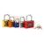 Color Set Plastic Square Steering Lock Iron Padlock Open Key Outdoor Lock Factory Wholesale Suction Card Direct Wholesale
