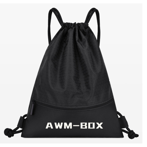 outdoor sports waterproof oxford fabric drawstring bag manufacturer customization logo football pattern shoulder drawstring bag color printing