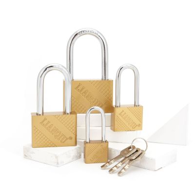 Factory Wholesale Direct Wholesale Mesh Imitation Copper Steering Lock Long Beam Card Iron Padlock Carriage Lock Luggage Lock Direct Supply