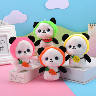 Creative Practical Small Gift Fruit Panda Plush Key Chain Pendant Bag Ornaments Internet Celebrity Stall Products