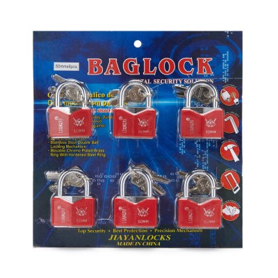 Color Set Plastic Diamond Lock Iron Padlock Open Key Outdoor Lock Factory Wholesale Suction Card Direct Wholesale