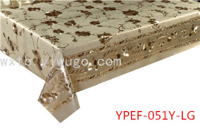 New Fashion PVC Bronzing Tablecloth Waterproof and Oil-Proof Tablecloth Factory Direct Sales