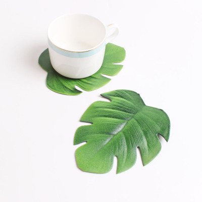 Nordic Style Insulated Placemat Eva Leaf Type Anti-Scald Non-Slip Coasters Cutlery Plate Coaster Desktop Dining Table Cushion