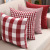 Sofa Cotton and Linen Cushion Case Lumbar Support Pillow Bedside Office Cushion Car Simple Cushion Plaid Pillow Manufacturer