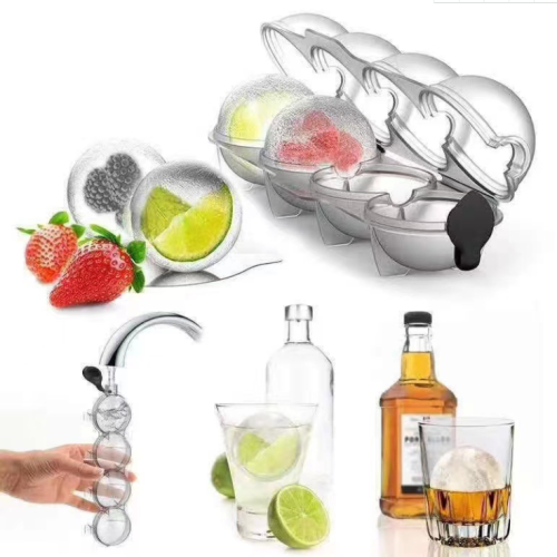 4-hole ice maker whiskey round ice hockey mould ice tray.