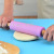 SILICONE WOODEN HANDLE ROLLING PIN