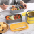 Plastic Tape Handle Double Deck Insulated Lunch Box with Tableware Portable Bento Box Multi-Layer Lunch Box Customizable 1400ml