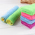 Double-Sided Coral Fleece Two-Color Rag Solid Color Absorbent Cleaning Towel Kitchen Thickened Scouring Pad Factory