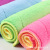 Double-Sided Coral Fleece Two-Color Rag Solid Color Absorbent Cleaning Towel Kitchen Thickened Scouring Pad Factory