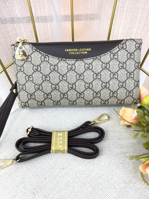 Fashion Women's Bag Hand Money Large Capacity Bag Female Hand Phone Bag Double-Layer Clutch Pattern Cloth