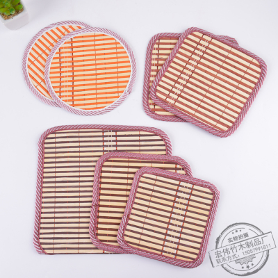 Heat Proof Mat Dining Table Cushion Anti-Scald Placemat Household Chinese Bamboo Woven Bowl Mat Dish Mat Plate Vegetable Mat Potholder Thick Coaster