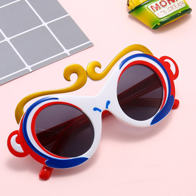 Children's UV-Proof Sunglasses Monkey King Sun Wukong Silicone Sunglasses Student Cartoon Sun-Resistant Sunglasses