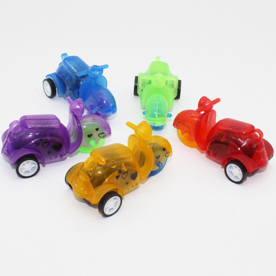 Motorcycle Pull Back Car New Children's Toy Car 60mm Capsule Toy with Kindergarten Gifts Prizes Stall Hot Sale