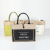 Jute Button Handbag plus Cotton Bag Composite Waterproof Jute Bag Fashion and Environment-Friendly Portable Shopping Bag