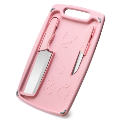 three-piece wheat chopping board