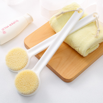 Japanese Non-Printed Adult Long Handle Bath Brush Bath Back Soft Fur Bath Brush Bathe Brush Rub Back Massage Brush
