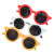 Korean Style New Kids Sunglasses Sun Shade round Frame Kid's Eyewear Cute Sunglasses Hollow Sun Protection Reflective Lenses Jewelry