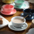 European Style Coffee Cup and Saucer Set Ceramic Cup Afternoon Tea Cup Scented Tea Cup Office Macaron Coffee Cup