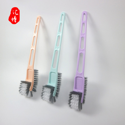 Macaron Color Double-Sided Toilet Brush Long Handle Toilet Washing Toilet Cleaning Household No Dead Angle Toilet Brush Two Sides