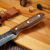 Eagle Sickle Durian Knife Banana Outdoor Olecranon Sickle Wooden Handle Utility Knife Camping Picnic Leather Case