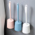Nordic Bathroom Punch-Free Wall-Mounted Toilet Brush Dual-Use Hollow Drain Cleaning Brush Soft Glue Bruch Head Floor Toilet Brush