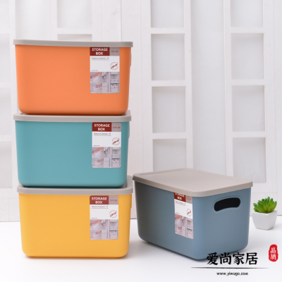 X10-303 Four Colors Optional Nordic Style Storage Box with Lid Clutter Organizing Box Cosmetics Storage Basket Storage Box