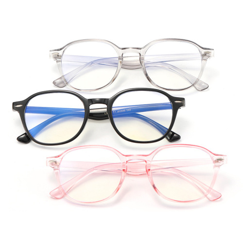 round Frame Student Glasses Frame Fashion Plain Plain Glasses Non-Metric Nail Anti-Blue Light Glasses Frame