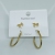 Fashionable All-Match Gold-Plated Stainless Steel Earrings Earrings European and American/Korean Simple Jewelry Jewelry