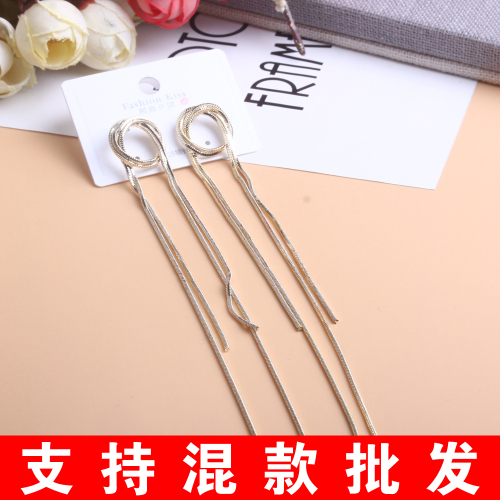 Boutique Ornament Internet Celebrity S925 Earrings Elegant Korean Personality All-Match Fashionmonger Silver Needle High Sense Ear Stud Earring