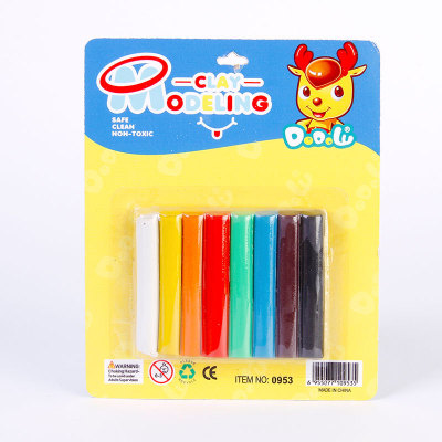 Dodolu Colored Clay Rubber Dough Children's DIY Toys Educational Scientific and Educational Toy 8 Colors 75G Blister Card Packaging
