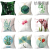 Cross-Border Ins Pillow Cover Simple Green Plant Office Sofas Waist Pillow Nordic Cushions Amazon Factory Customization