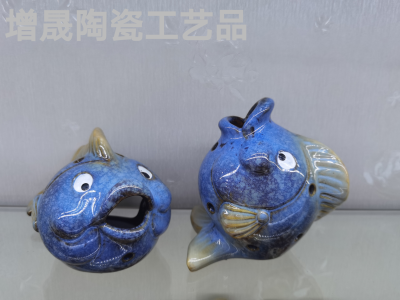 Fish &#128032; Ornaments Aromatherapy Candlestick Double Fish Ceramic Crafts Ornaments