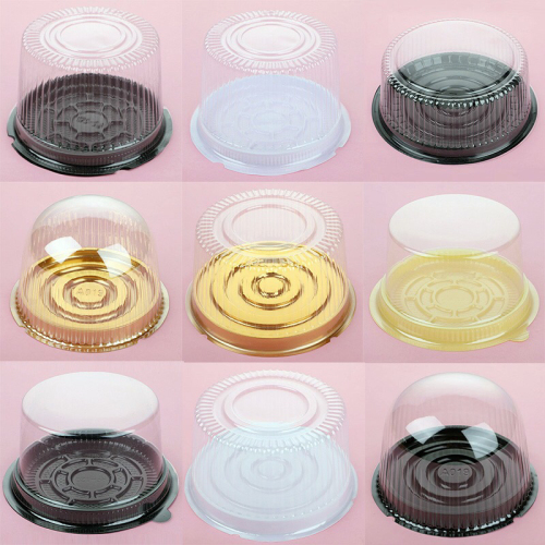 4-Inch 5-Inch 6-Inch 7-Inch 8-Inch round Cake Box Cheese Qi Feng Baking Packing Box Transparent Plastic Small Dessert Box