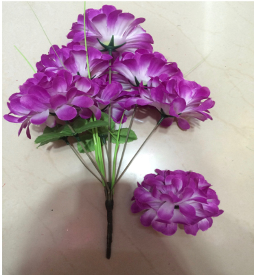 7 head chrysanthemum simulation flower cheap supermarket for silk flower fake flower bouquet manufacturers 