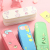 Student Cute Leather Pencil Case Cartoon Double Layer Net Red Printing Pencil Box Cartoon Large Capacity Pencil Case