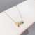 Japanese and Korean Style Sweet Temperament Titanium Steel Necklace Women's Fresh Rainbow Necklace Shell Cloud Pendant Fairy Clavicle Chain