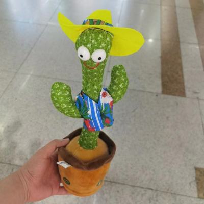 Tiktok's Same Swing Dancing Cactus Doll Internet Celebrity Sand Carving Toy Will Sing 120 Recordings