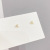 2021 Popular 925 Silver Needle One Card Three Pairs Earrings 3-Piece Set Combination Zircon Anti-Allergy Earrings Internet Celebrity Female Earrings