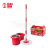 Liao Double Drive Rotating Mop Cyclone Barrel Microfiber Hand-Free Stainless Steel Basket Telescopic Rod Mop