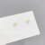 2021 New Sterling Silver Needle Small Ear Studs One Card Three Pairs Set Combination Peach Heart Zircon Anti-Allergy Earrings for Women