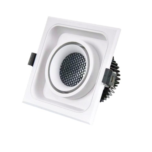 Embedded Bean Gall Lamp Square Single Reservoir Double Reservoirs Anti-Glare Ceiling Grille Cob Spotlight High Display