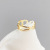 H Letter Index Finger Ring Online Influencer Fashion Personality Micro Setting Ring Female Ins Fashion Niche Design Adjustable Opening Ring