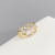 H Letter Index Finger Ring Online Influencer Fashion Personality Micro Setting Ring Female Ins Fashion Niche Design Adjustable Opening Ring