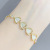 2021 New Opal Bracelet Female Micro Inlaid Zircon Adjustable Pull Bracelet Peach Heart Bracelet Ornament Wholesale