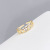 Korean Style Fashion Small Fresh Geometric Micro-Inlaid Women's Ring Japanese and Korean Simple Elegant Open Ring Factory Wholesale