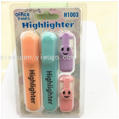 Macaron Color Fluorescent Pen Set Supermarket Dedicated