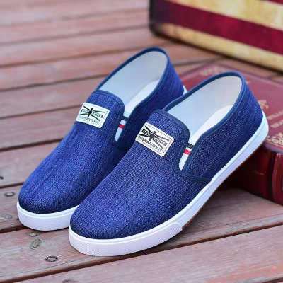 New Autumn Breathable Men's Cloth Cover Shoes Trendy Korean Style Sneakers White Shoes Student Running Men's Shoes