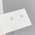 Korean Exquisite 925 Silver Needle Starfish Zircon Female Stud Earrings Niche Design All-Matching Graceful One Card Three Pairs Earrings