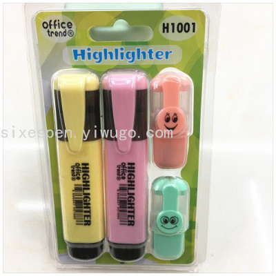 Macaron Color Fluorescent Pen Set Supermarket Dedicated